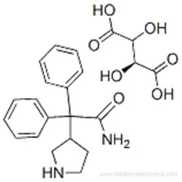 3-(S)-(+)-(1-Carbamoyl-1,1-diphenylmethyl)pyrroloidine-L-(+)-tartarate CAS 134002-26-9